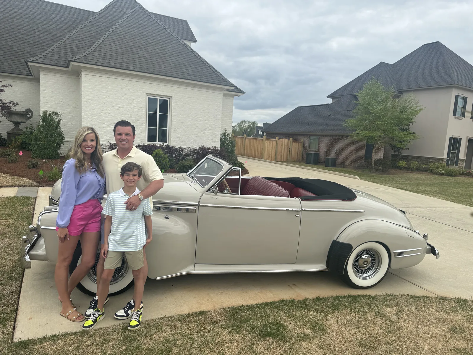 The family with one of the classic cars